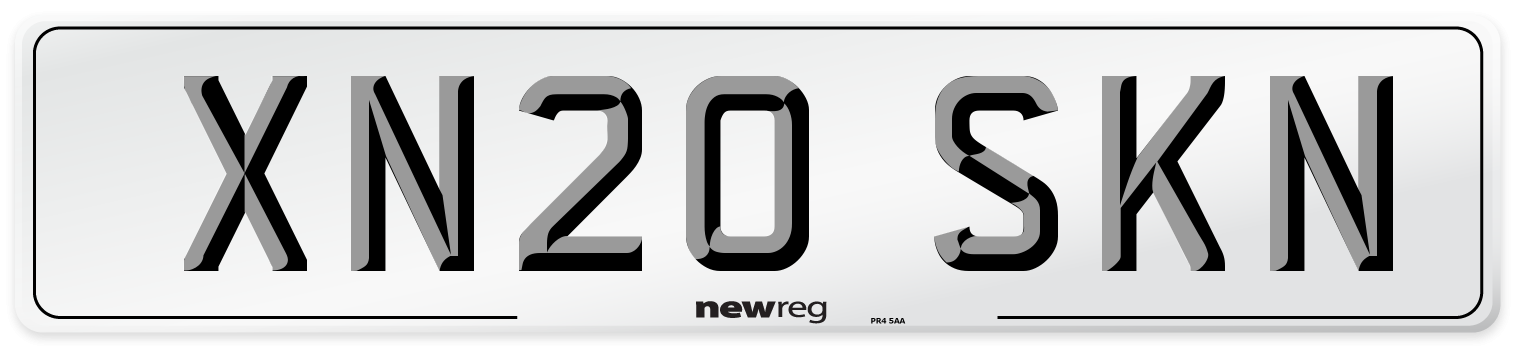 XN20 SKN Number Plate from New Reg